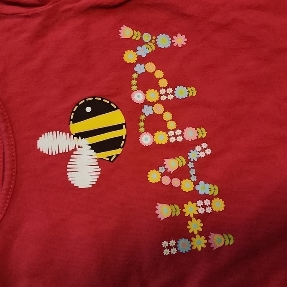 CIRCO Pink Rank Top with Bee and 'HAPPY' - Picture 2 of 2